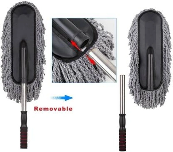 Microfiber Car Cleaner Flexible Duster Cleaner Car Wash | Car Cleaning Accessories | Microfiber | Brushes | Dry/Wet Home, Kitchen, Office Cleaning Brush with Expandable Grip Handle