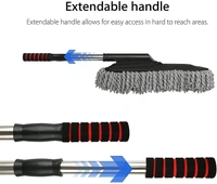 Microfiber Car Cleaner Flexible Duster Cleaner Car Wash | Car Cleaning Accessories | Microfiber | Brushes | Dry/Wet Home, Kitchen, Office Cleaning Brush with Expandable Grip Handle