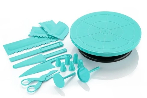 Round Cake Turntable With Decorative Kit 16 pcs