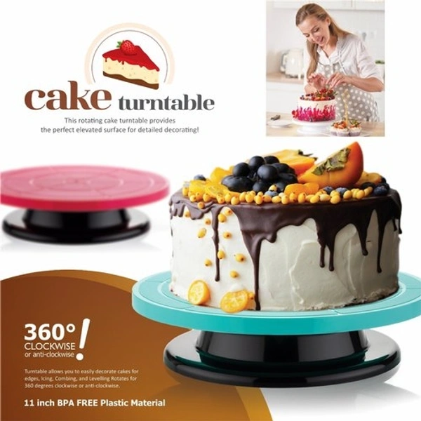 Round Cake Turntable With Decorative Kit 16 pcs