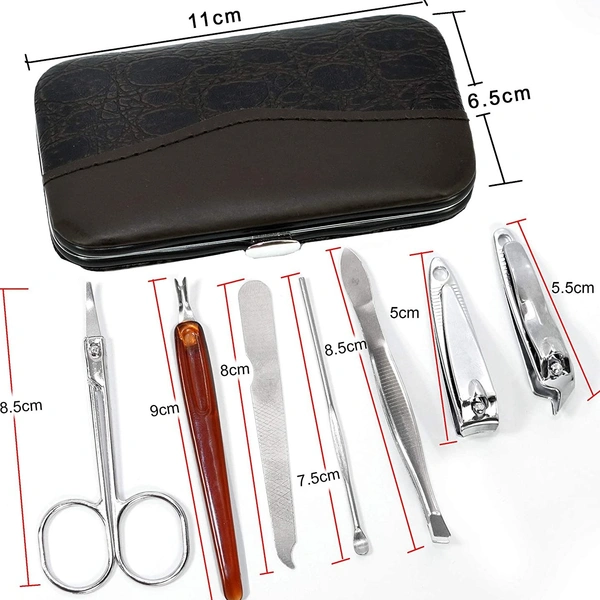 7 in 1 Manicure set Professional Stainless Steel Nail Clipper Kit Finger Plier Nails art Pedicure Toe Nail Tools Set-Specially Design for Kids