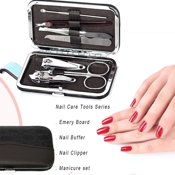 7 in 1 Manicure set Professional Stainless Steel Nail Clipper Kit Finger Plier Nails art Pedicure Toe Nail Tools Set-Specially Design for Kids