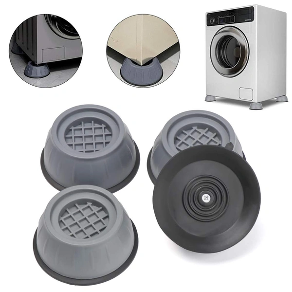 4Pcs Anti Vibration Pads for Washing Machine and Dryer, Shock and Noise Cancelling Washing Machine Support, Prevent Moving Shaking Walking, Universal Size