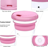 Portable Washing Machine Mini Folding Cloth Washing Machine,Small Foldable Bucket Washer Lightweight Convenient Washer for Washing Baby Clothes, Camping, Travelling.