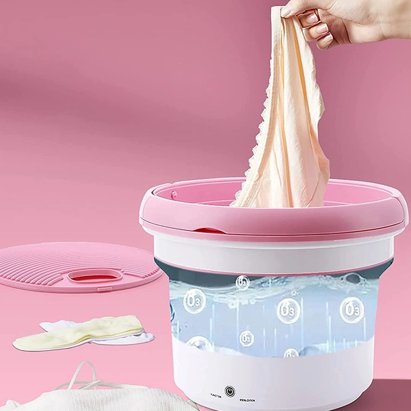 Portable Washing Machine Mini Folding Cloth Washing Machine,Small Foldable Bucket Washer Lightweight Convenient Washer for Washing Baby Clothes, Camping, Travelling.