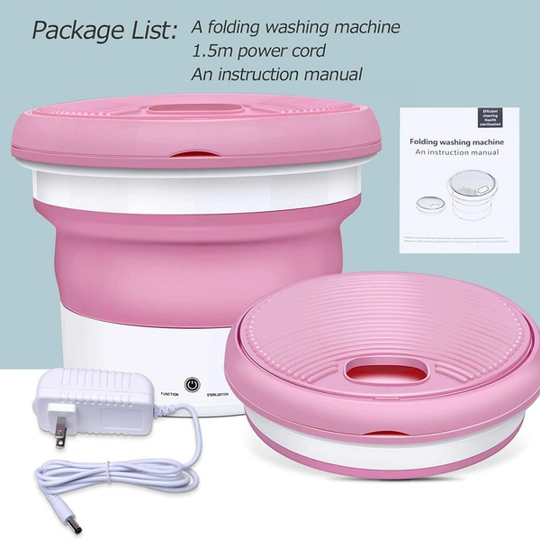 Portable Washing Machine Mini Folding Cloth Washing Machine,Small Foldable Bucket Washer Lightweight Convenient Washer for Washing Baby Clothes, Camping, Travelling.