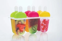 Ice Candy Maker Tray Plastic Reusable Popsicle Molds Ice Pop Makers Ice Pop Mould Kulfi Maker Mould, Kids Plastic Frozen Ice Cream Mould (Set of 6 pcs)