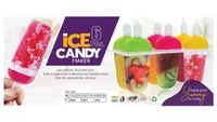 Ice Candy Maker Tray Plastic Reusable Popsicle Molds Ice Pop Makers Ice Pop Mould Kulfi Maker Mould, Kids Plastic Frozen Ice Cream Mould (Set of 6 pcs)