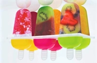 Ice Candy Maker Tray Plastic Reusable Popsicle Molds Ice Pop Makers Ice Pop Mould Kulfi Maker Mould, Kids Plastic Frozen Ice Cream Mould (Set of 6 pcs)