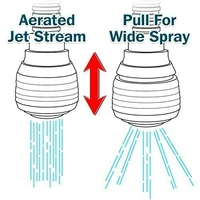 Turbo Flex 360 Degree Flexible 6 Inch Extension Stainless Steel Jet Stream/Water Saving Faucet