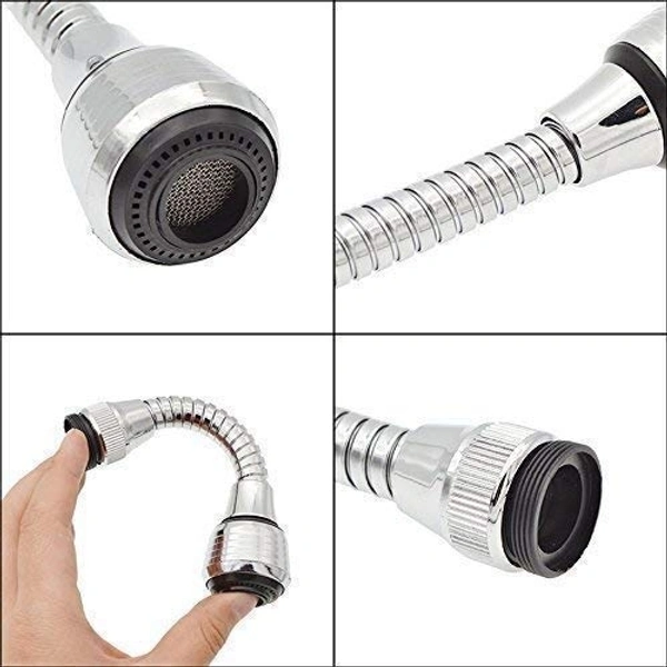 Turbo Flex 360 Degree Flexible 6 Inch Extension Stainless Steel Jet Stream/Water Saving Faucet