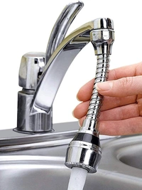 Turbo Flex 360 Degree Flexible 6 Inch Extension Stainless Steel Jet Stream/Water Saving Faucet