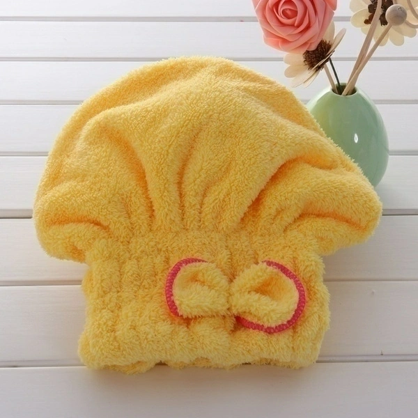 Super Popular Dry Hair Cap Magic Soft Bow Microfiber Bath Hair Dry Hat Cap Quick Drying