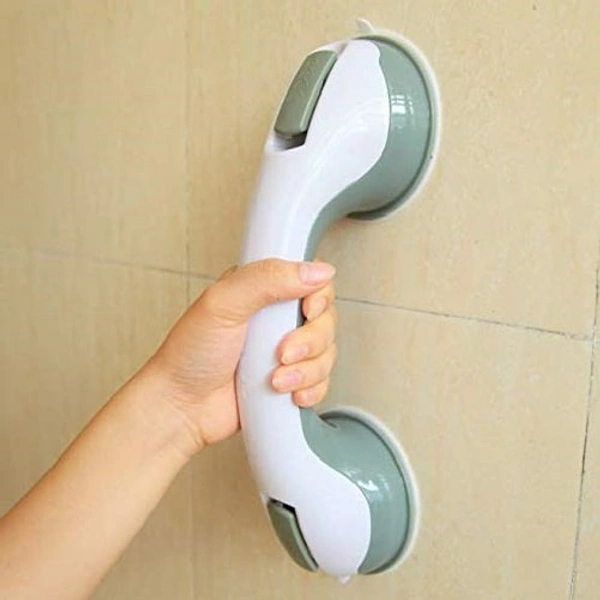 Plastic Bathroom Helping Handle Strong Suction Cup Easy Grip Safety Shower Support Handle, Bath-tub Support, Door/Wall Helping Handle