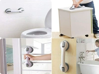 Plastic Bathroom Helping Handle Strong Suction Cup Easy Grip Safety Shower Support Handle, Bath-tub Support, Door/Wall Helping Handle