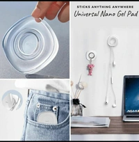 Nano Gel Sticky Phone Holder for Car - Multi-Functional Universal Gel Pad for Car, Home, Office Storage Waterproof, Square Shape ( C-0601 )