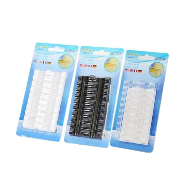 Multipurpose 7mm Diameter Adhesive Wire Clips Cable Clamp Manager