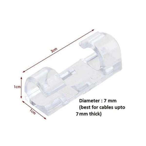 Multipurpose 7mm Diameter Adhesive Wire Clips Cable Clamp Manager
