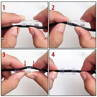 Multipurpose 7mm Diameter Adhesive Wire Clips Cable Clamp Manager