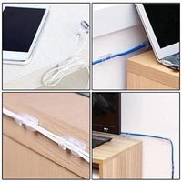 Multipurpose 7mm Diameter Adhesive Wire Clips Cable Clamp Manager