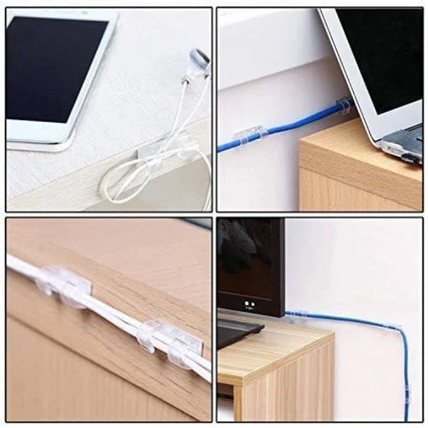Multipurpose 7mm Diameter Adhesive Wire Clips Cable Clamp Manager
