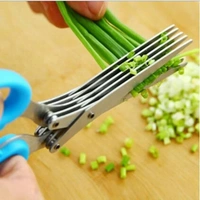 Multi-functional Multicolor 5 Layers Vegetable Scissors  (Random Color) -A2A