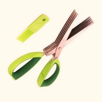 Multi-functional Multicolor 5 Layers Vegetable Scissors  (Random Color) -A2A