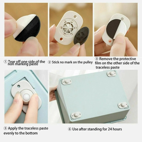 Self Adhesive Mini Swivel Casters Wheels