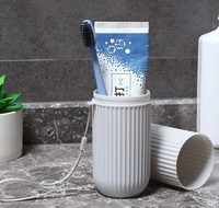 Capsule Shape Travel Toothbrush Toothpaste Case Holder Portable Toothbrush Storage Plastic (Multicolor – Pack of 1) C-A120405