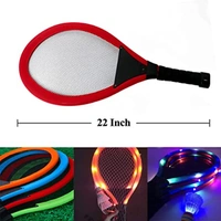 LED Light Badminton Racket for Kids Set of 2 with 2 Shuttlecock - Multicolour ( C-0631 )