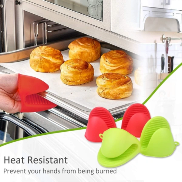 Heat Resistant Silicone Pot Holder Oven Mitts Glove Cooking Pinch Grips (C-0613KXM)