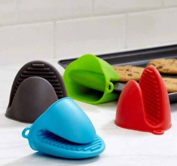 Heat Resistant Silicone Pot Holder Oven Mitts Glove Cooking Pinch Grips (C-0613KXM)