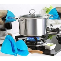 Heat Resistant Silicone Pot Holder Oven Mitts Glove Cooking Pinch Grips (C-0613KXM)