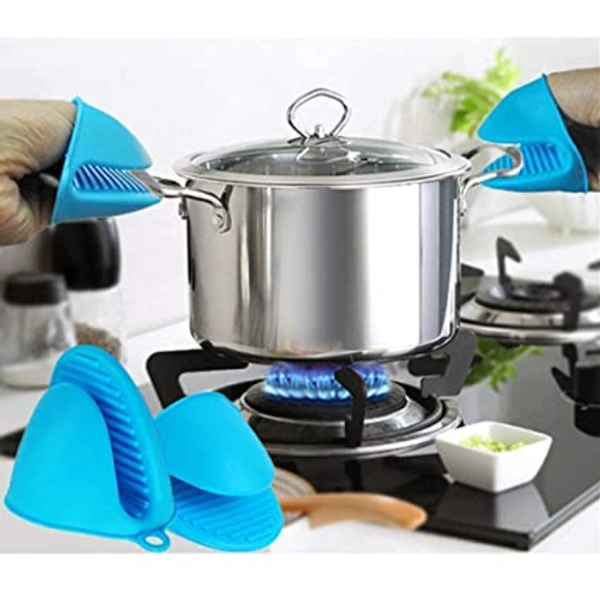 Heat Resistant Silicone Pot Holder Oven Mitts Glove Cooking Pinch Grips (C-0613KXM)