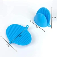 Heat Resistant Silicone Pot Holder Oven Mitts Glove Cooking Pinch Grips (C-0613KXM)