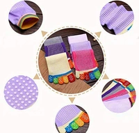 Multicolor Anti Slip Five Finger Yoga & Gym Socks with No Fall Grip