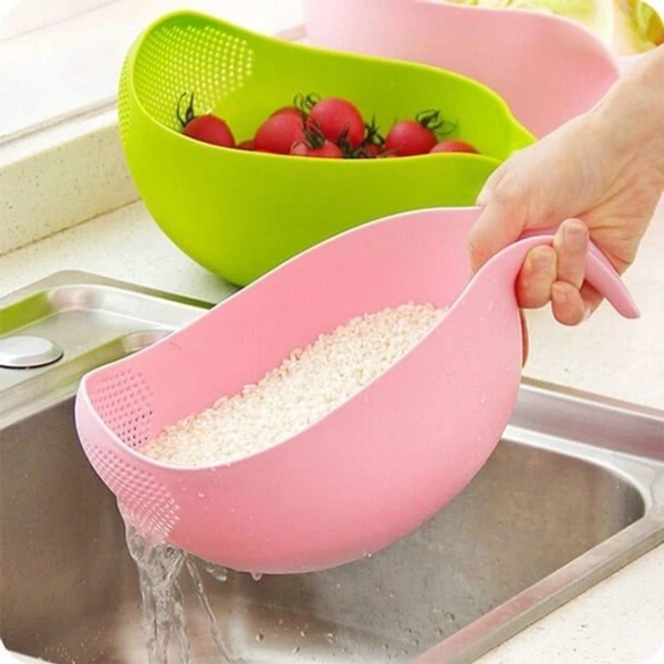 Multipurpose Water Strainer / Washer Bowl for Rice Vegetable & Fruits
