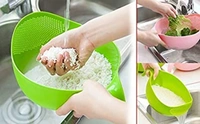 Multipurpose Water Strainer / Washer Bowl for Rice Vegetable & Fruits