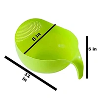 Multipurpose Water Strainer / Washer Bowl for Rice Vegetable & Fruits