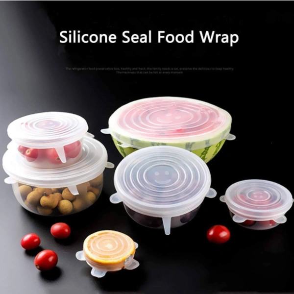 Collapsible Microwave Safe Silicone Leak-Proof Stretch Lids