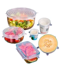 Collapsible Microwave Safe Silicone Leak-Proof Stretch Lids