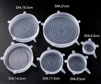 Collapsible Microwave Safe Silicone Leak-Proof Stretch Lids