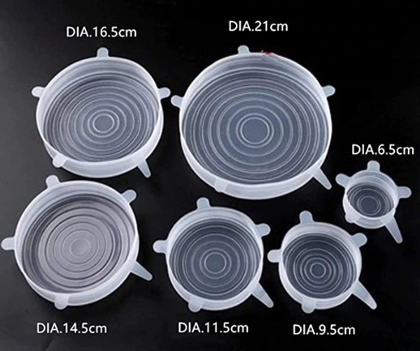 Collapsible Microwave Safe Silicone Leak-Proof Stretch Lids