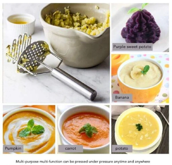 2-Layer Stainless Steel Multipurpose Potato Masher