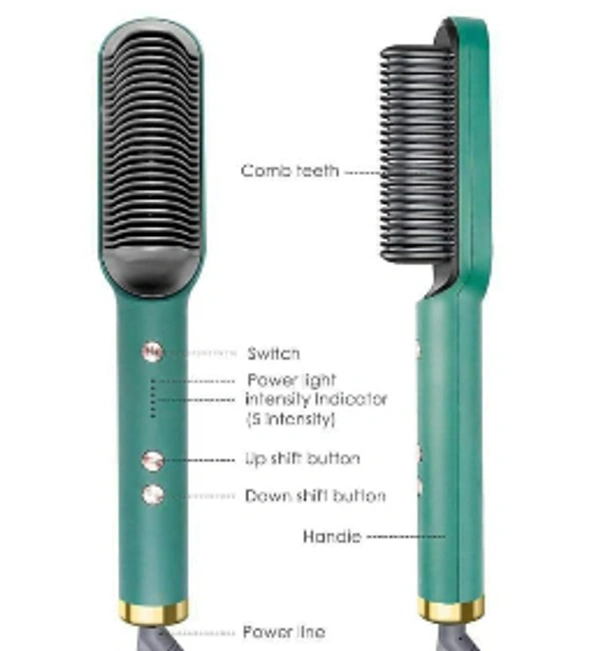 Studio Hair Straightening Comb, Hair Styler with Fast Heating Ionic Technology