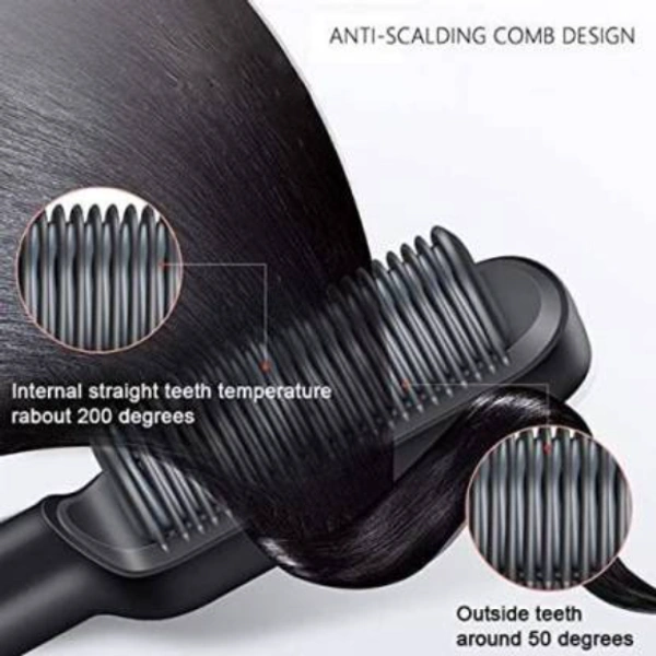 Studio Hair Straightening Comb, Hair Styler with Fast Heating Ionic Technology