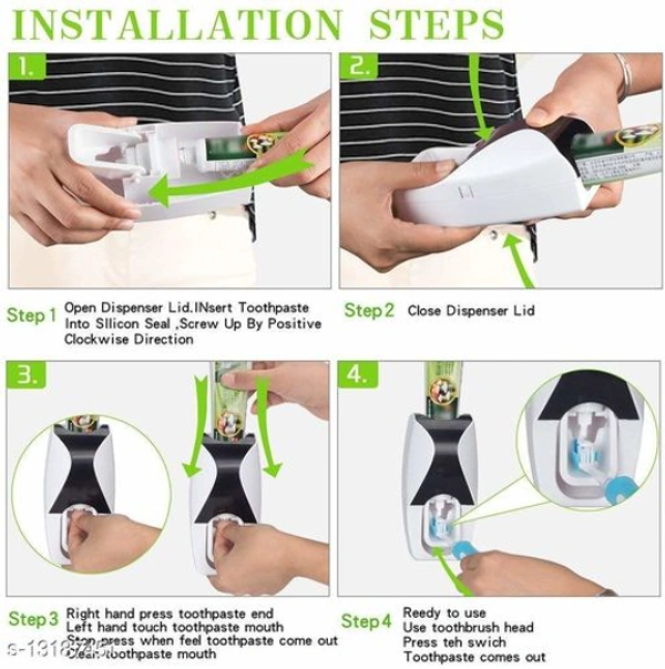 Automatic Toothpaste Dispenser With Detachable Toothbrush Holder