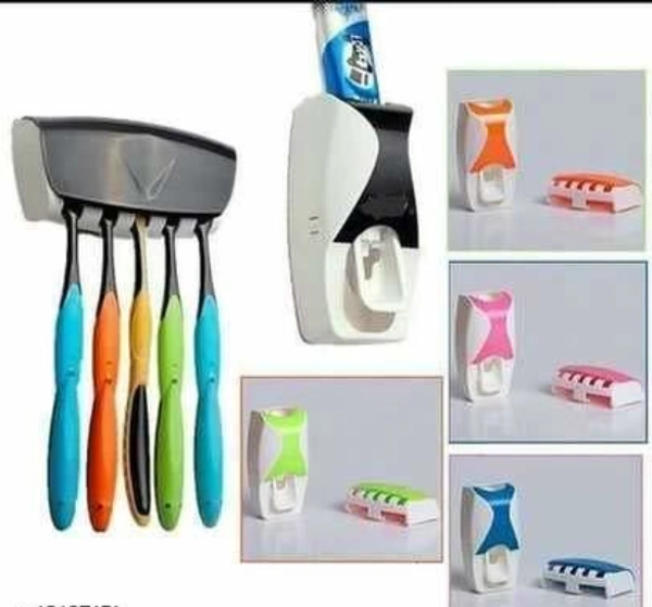 Automatic Toothpaste Dispenser With Detachable Toothbrush Holder