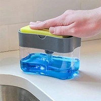 Plastic Dispenser for Dishwasher Liquid Holder (Random Colour 385 ml)