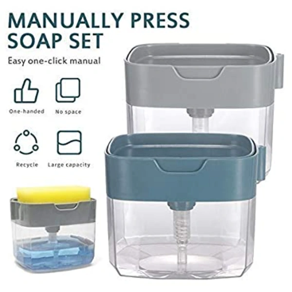 Plastic Dispenser for Dishwasher Liquid Holder (Random Colour 385 ml)